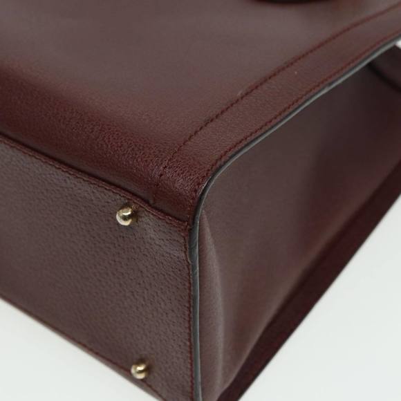 GUCCI Bamboo Hand Bag Leather Red 002 1186 0260 Auth ep4674 - Picture 11 of 16